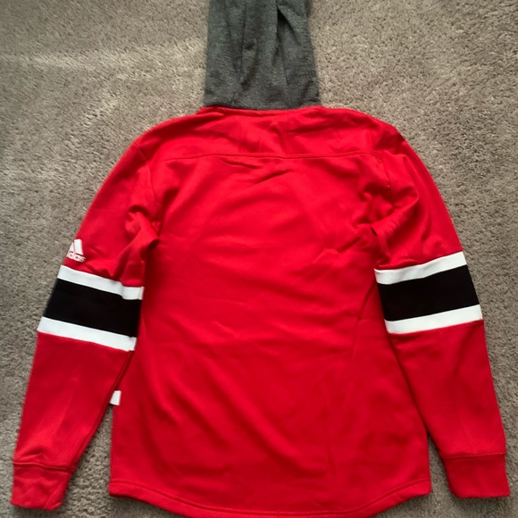 Chicago Blackhawks Adidas Platinum Hoodie Sz M - Picture 6 of 6